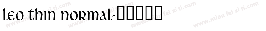 Leo Thin Normal字体转换